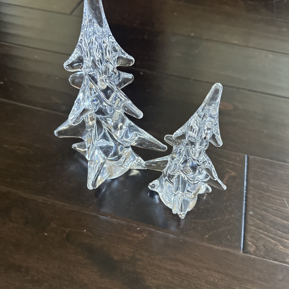 VTG Sigma The tasteseter 24 Lead Crystal 6" AND 8" Christmas Trees Japan - Picture 3 of 5